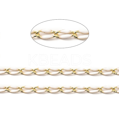 Brass Enamel Curb Chains CHC-C003-13G-02-1