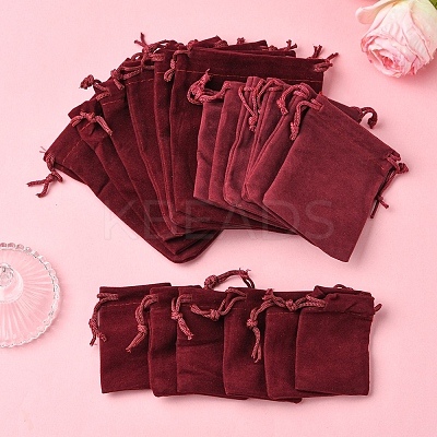18Pcs 3 Styles Rectangle Velvet Drawstring Pouches TP-FS0001-04C-1