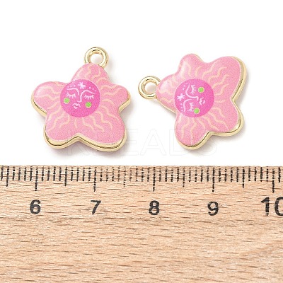 Double Face Printed Alloy Pendants LS-FIND-D038-04G-1