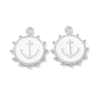 Eco-Friendly Stainless Steel Enamel Pendants STAS-C031-02P-05-1