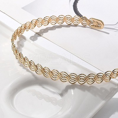 Iron Open Cuff Choker Necklaces for Women NJEW-M085-01G-1