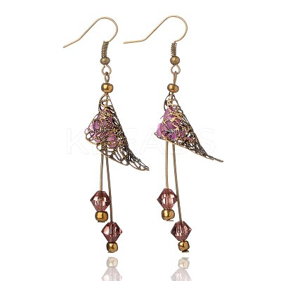 Acrylic Pendant Earrings EJEW-PJE756-1