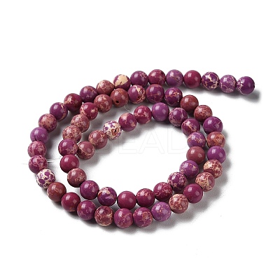Synthetic Imperial Jasper Dyed Beads Strands G-D077-A01-01G-1