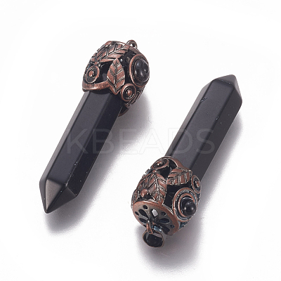 Natural & Synthetic Mixed Stone Big Pointed Pendants G-K296-C-1