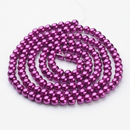 Glass Pearl Beads Strands HY-6D-B35-1