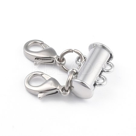 Alloy Magnetic Slide Lock Clasps X-PALLOY-YW0001-18P-1
