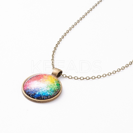 Rainbow Pride Necklace NJEW-F290-01L-1