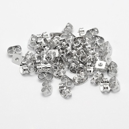 Brass Ear Nuts KK-M163-06P-NR-1
