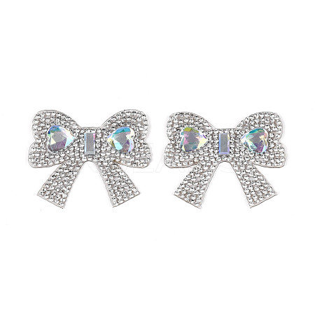 Bowknot Hotfix Rhinestone DIY-T004-03-1