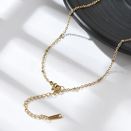 201 Stainless Steel Satellite Chain Necklace for Men Women NJEW-P268-A22-2X5-1