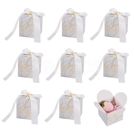 10Pcs Square Folding Candy Boxes CON-TA0001-12-1