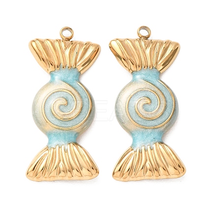 304 Stainless Steel Enamel Pendants SA-CBAD609-05G-03-1