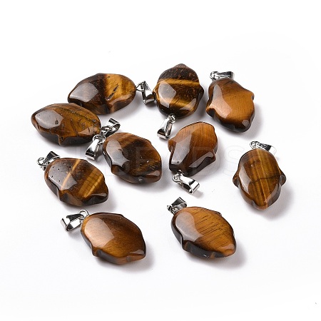 Natural Tiger Eye Pendants G-B041-03P-04-1