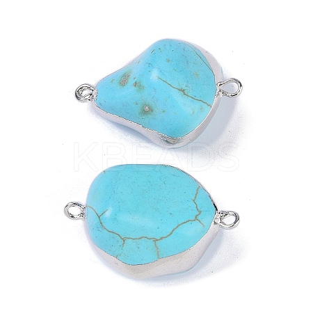 Synthetic Turquoise Connector Charms KK-F868-31P-1