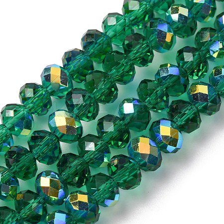 Electroplate Transparent Glass Beads Strands EGLA-A046-01B-23-1