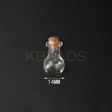 Mini High Borosilicate Glass Bottle Bead Containers BOTT-PW0001-261K-1