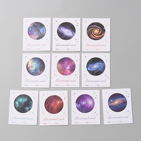 Multi-Color Paper Wax Seal Stamp Illustrated Card for Wax Seal Coin AJEW-WH0415-36A-02-1