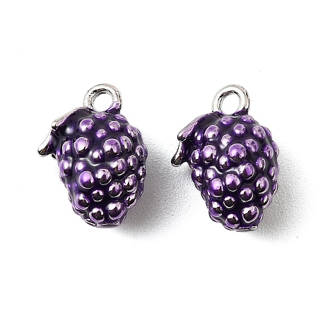 Brass Enamel Charms KK-K351-60C-P-1