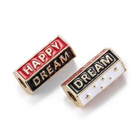 Real 18K Gold Plated Brass Tube Beads KK-A155-24G-E-1