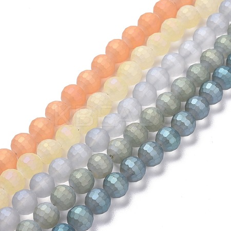 Electroplate Glass Beads Strands EGLA-Q108-10mm-M-1
