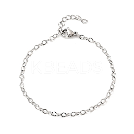 304 Stainless Steel Link Chain Bracelets for Women Men BJEW-A050-02P-01-1