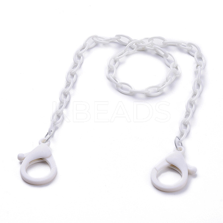 Personalized ABS Plastic Cable Chain Necklaces NJEW-JN03310-07-1