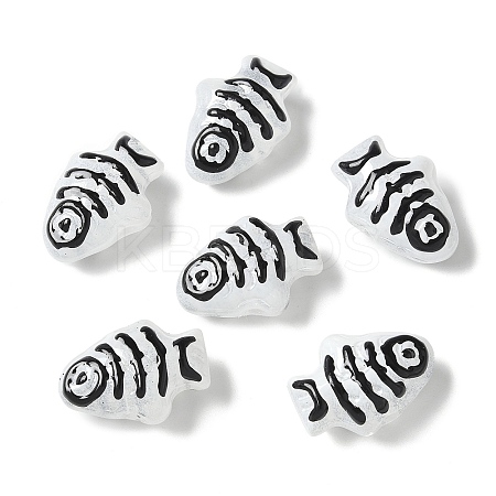 Baking Paint Glass Enamel Beads BLOW-D300-04G-1