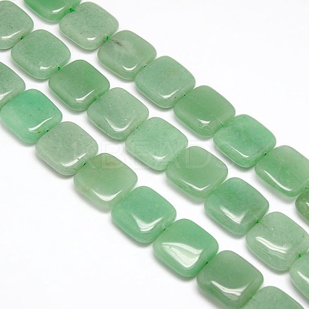 Natural Square Green Aventurine Beads Strands LS-G-L253-04-1