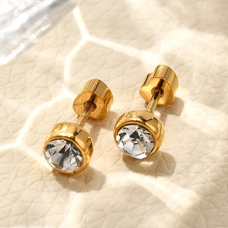 Ion Plating(IP) 304 Stainless Steel Stud Earrings EJEW-A118-14G-02-1