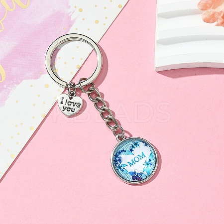 Alloy Glass Keychain KEYC-YW00068-04-1
