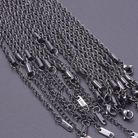 304 Stainless Steel Rope Chain Necklaces HK1037-4-1