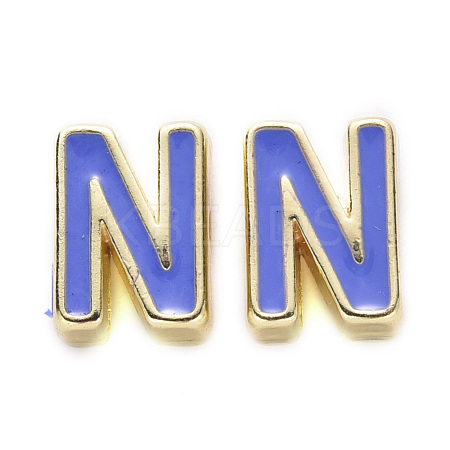 Rack Plating Alloy Enamel Beads ENAM-S122-033N-NR-1