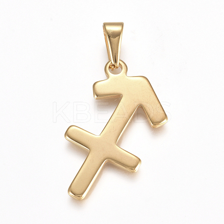 304 Stainless Steel Pendants STAS-L210-06J-G-01-1
