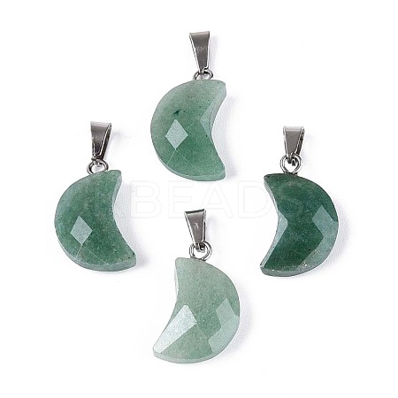 Natural Green Aventurine Pendants G-N349-02F-P-1