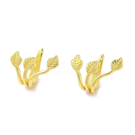 Brass Cuff Earrings for Women EJEW-I305-37G-1