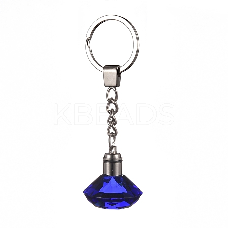 Diamond Shape Faceted Glass Keychain KEYC-F032-A01-1