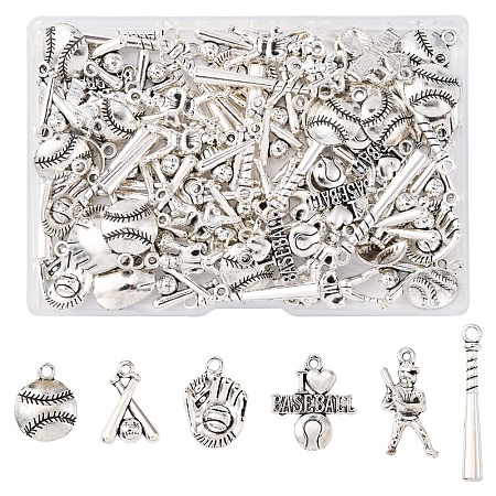 70Pcs 7 Styles Tibetan Style Alloy Message Pendants TIBEP-FS0001-36-1
