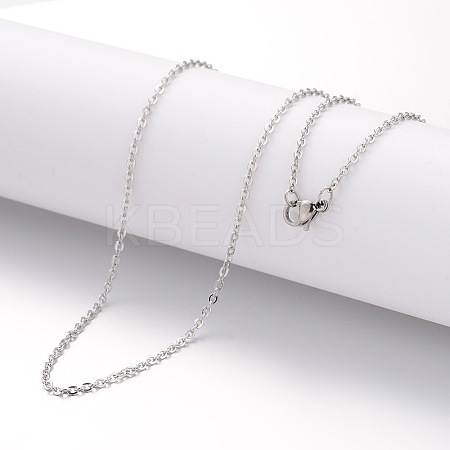 Non-Tarnish 304 Stainless Steel Cable Chain Necklaces LS-NJEW-H445-16P-1