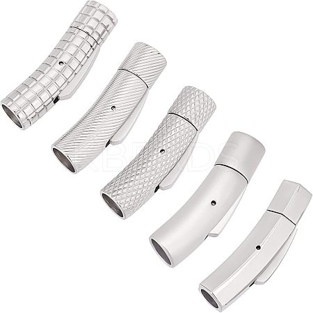5 Sets 5 Styles 304 Stainless Steel Bayonet Clasps STAS-UN0037-47-1