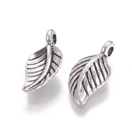 Tibetan Style Alloy Leaf Pendants LS-X-TIBEP-1011-AS-FF-1