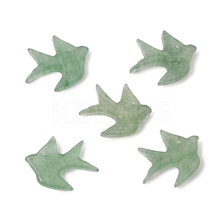 Natural Green Aventurine Carved Bird Pendants GG-CBA36AE-04-1