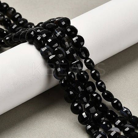 Natural Banded Agate(Dyed & Heated) Beads Strands G-C179-A6mm-21-1