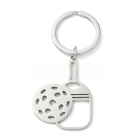 201 Stainless Steel Laser Cut Hollow Paddle Keychains KEYC-H021-02P-1