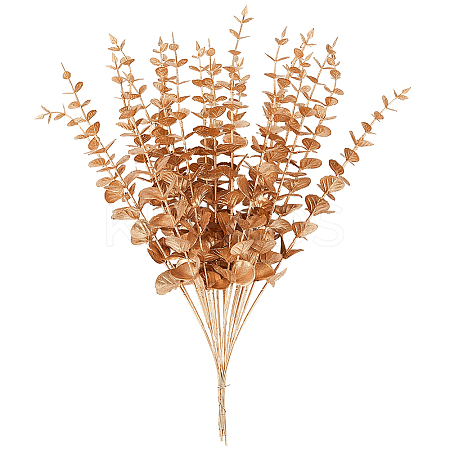 20Pcs Plastic Artificial Eucalyptus Leaves DJEW-GF0001-88A-1
