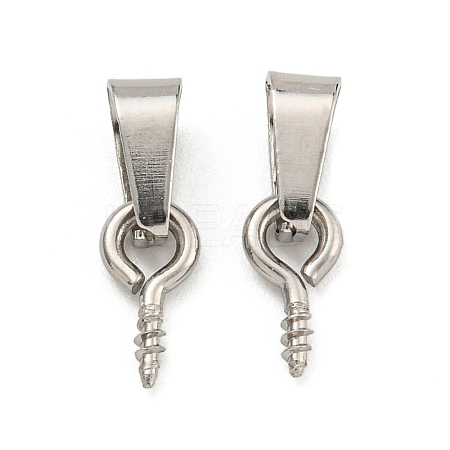 Tarnish Resistant 304 Stainless Steel Screw Eye Pin Peg Bails STAS-R233-01A-P-1