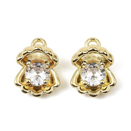 Brass Micro Pave Cubic Zirconia Pendants LS-KK-C107-17G-1