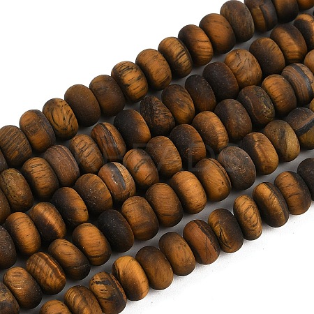Natural Tiger Eye Beads Strands G-P575-A05-8x5mm-01-1