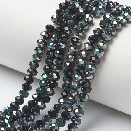 Electroplate Glass Beads Strands EGLA-A034-T4mm-J12-1