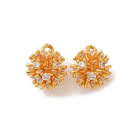Brass Micro Pave Cubic Zirconia Pendants KK-K382-50G-1