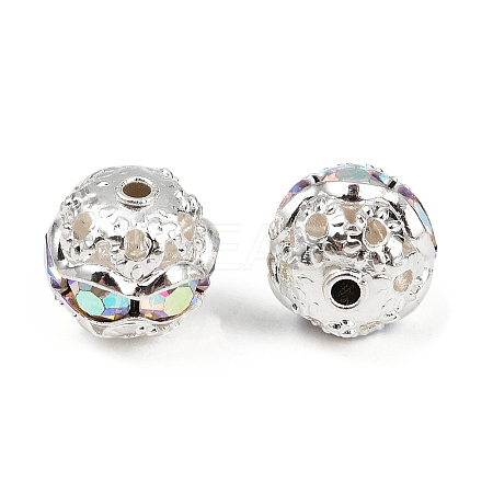 Brass Rhinestone Beads X-RB-A011-8mm-28S-1